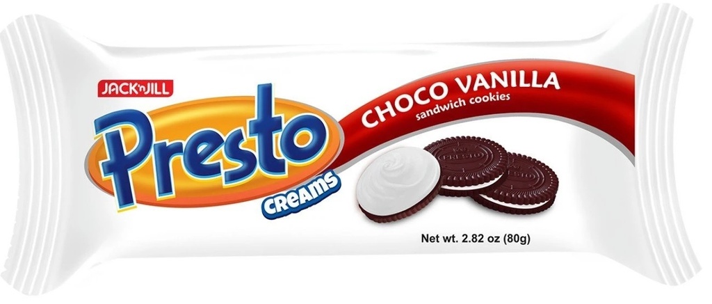 PRESTO CREAM VANILLA JUNIOR PACK 80g x 100