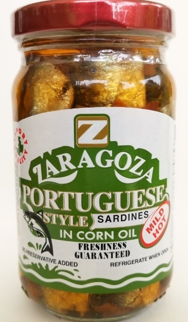 [CANN009] ZARAGOZA PORTUGUESE STYLE SARDINES IN CORN OIL MILD HOT 225g x 24