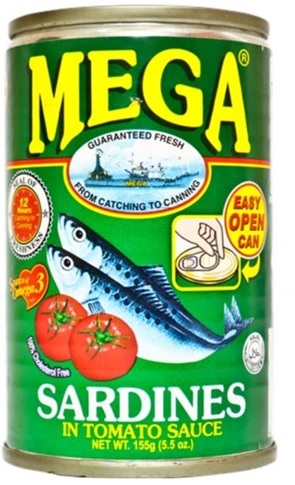 MEGA SARDINES IN TOMATO SAUCE 155g x 100