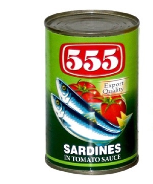 555 SARDINES IN TOMATO SAUCE REG 425g x 48