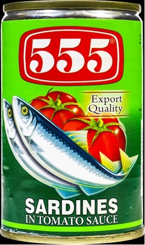555 SARDINES IN TOMATO SAUCE REG 155g x 100