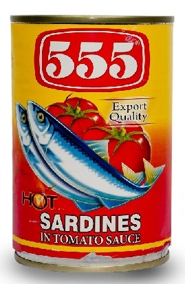 555 SARDINES IN TOMATO SAUCE HOT 425g x 48