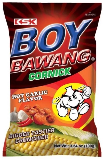 BOY BAWANG HOT GARLIC FLAVOR FRIED CORN 100g x 40