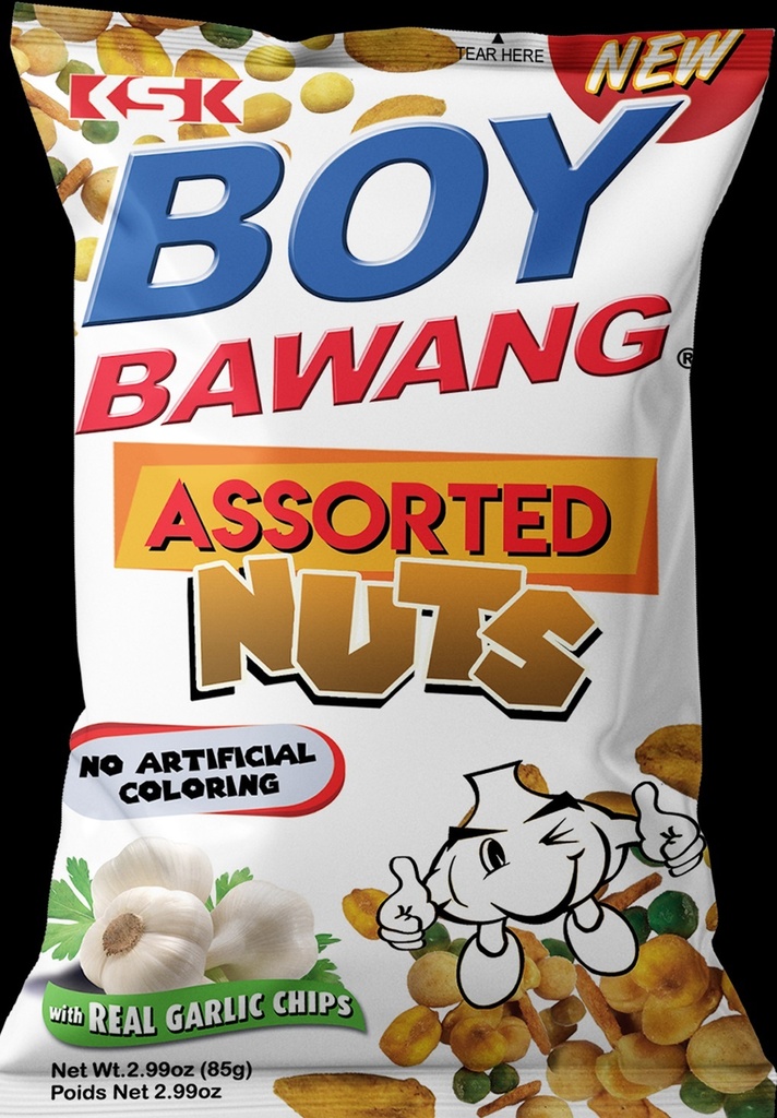 BOY BAWANG ASSORTED NUTS GARLIC FLAVOR 85g x 40