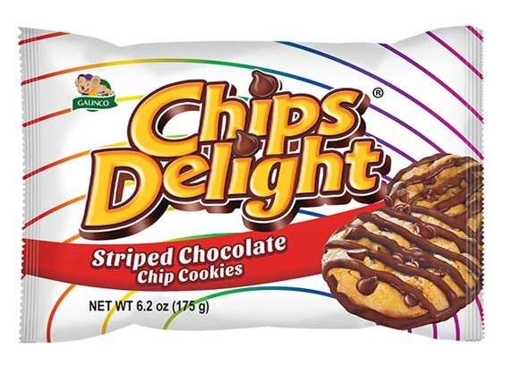 CHIPS DELIGHT CHOCOLATE STRIPED CHOCOLATE CHIPS 175g X 20