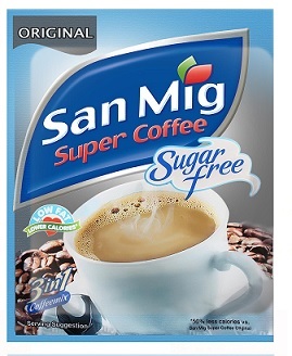 SAN MIG COFFEE 3in1 SUGAR FREE ORIGINAL POUCH 7g x 40 x 12