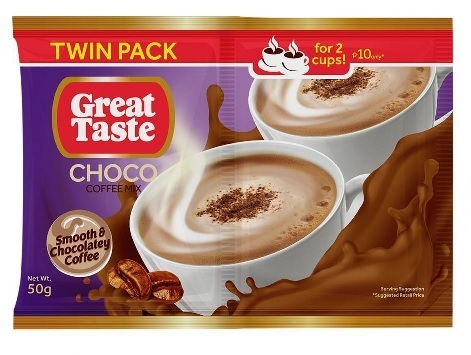 GREAT TASTE CHOCO COFFEE TWIN PACK 50g x 10 x 24