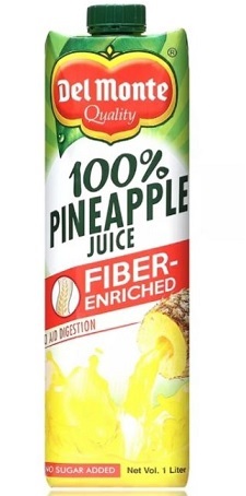 DELMONTE FIBER ENRICHED PINEAPPLE JUICE 1L x 12