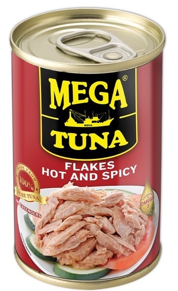 MEGA TUNA FLAKES HOT ' SPICY IN EASY OPEN CAN 155g x 50