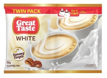 GREAT TASTE WHITE TWIN PACK 50g x 10