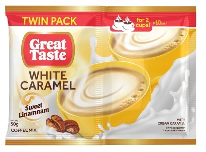GREAT TASTE WHITE CARAMEL TWIN PACK 50g x 10