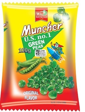 MUNCHER GREEN PEAS original 100g x 50