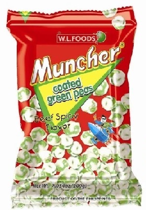 MUNCHER COATED GREEN PEAS BEEF SPICY 200g x 50