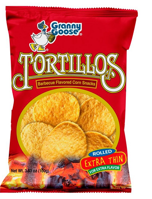 GRANNY GOOSE TORTILLOS BBQ 100g x 50