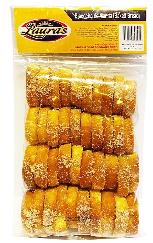 LAURA'S BISCOCHO DE MANILA 175g x 32