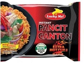 LUCKY ME PANCIT CANTON HOT CHILI 60g x 6packs x 12