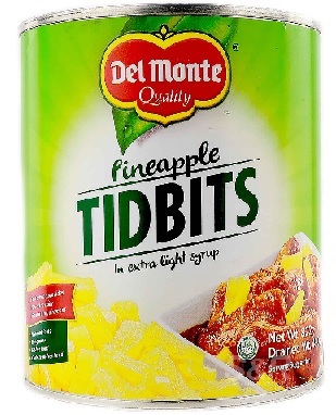 DELMONTE PINEAPPLE TIDBITS 822g X 24