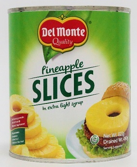 DELMONTE PINEAPPLE SLICED 822g x 24