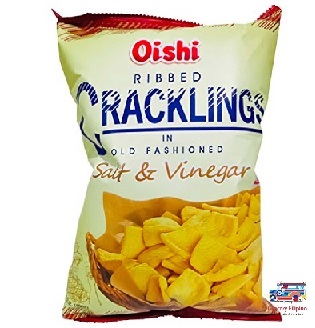 OISHI RIBBED CRACKLING SALT ' VINEGAR 30 x 90g