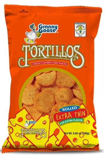 GRANNY GOOSE TORTILLOS CHEESE 160g x 36