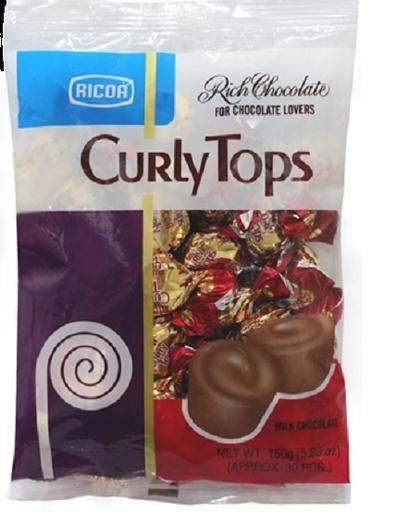 [CONF002] Curly Tops Chocolate 150g x24